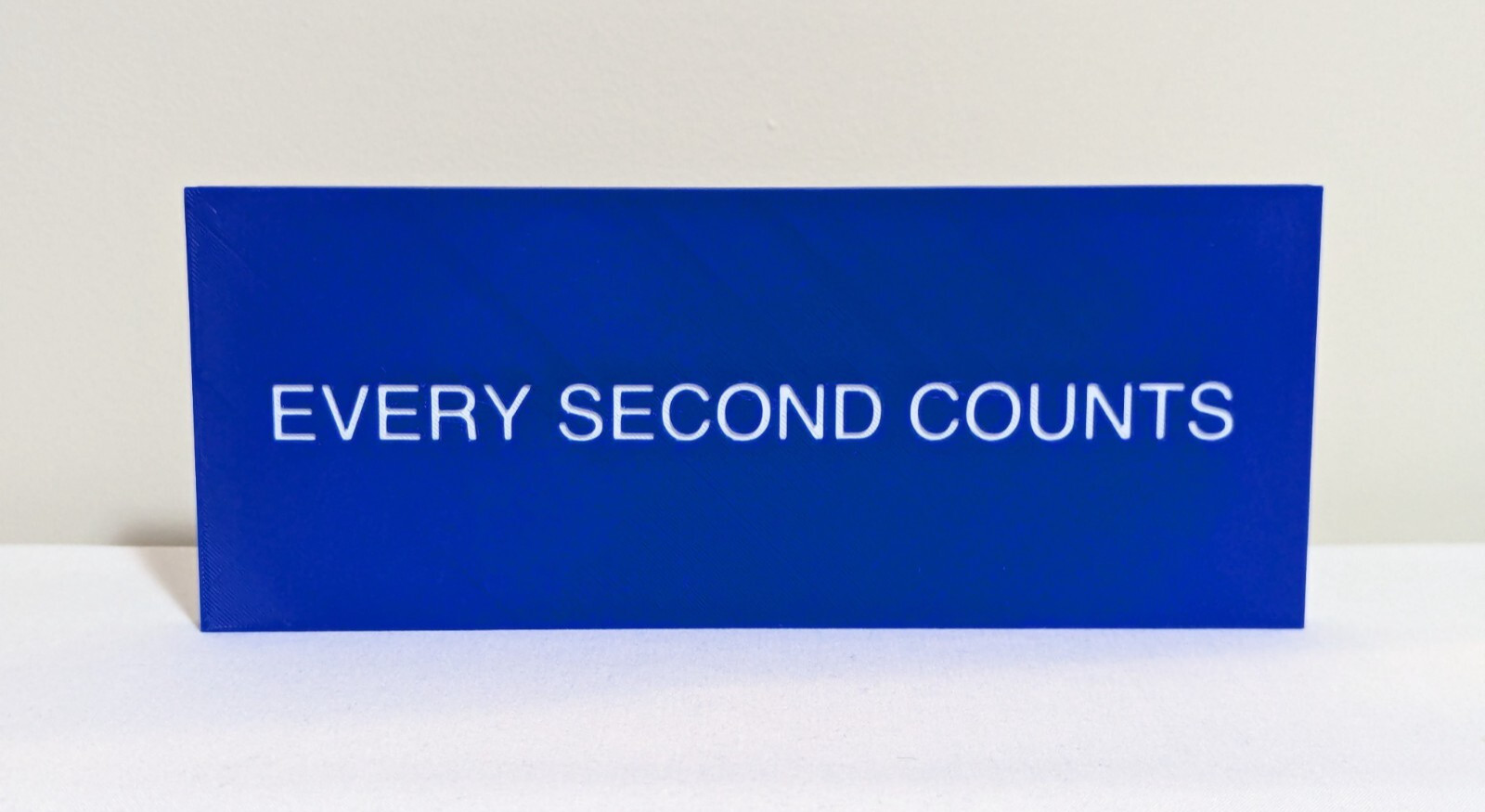 "EVERY SECOND COUNTS" DARK BLUE Plaque The Bear Inspired TV Show Kitchen Sign