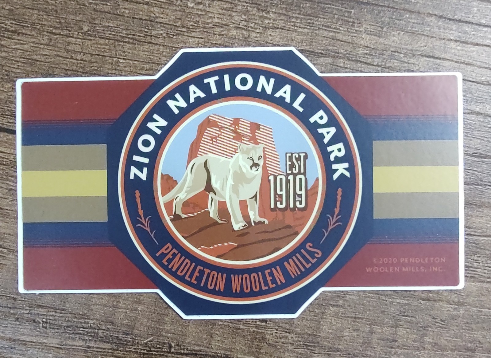 Zion National Park Sticker Pendleton Woolen Mills Decal Laptop Water bottle S204