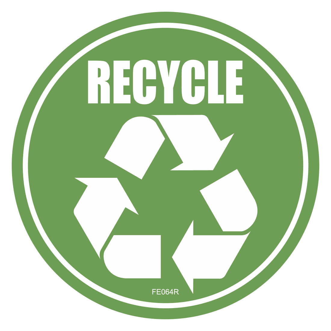 Trash Recycle Sticker – Home Office Container Symbol Vinyl Decal Choose Size