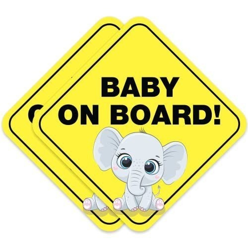 BABY ON BOARD STICKER DECAL 4 x 4 inches, Water proof,Dino, Animals, Cute sticke