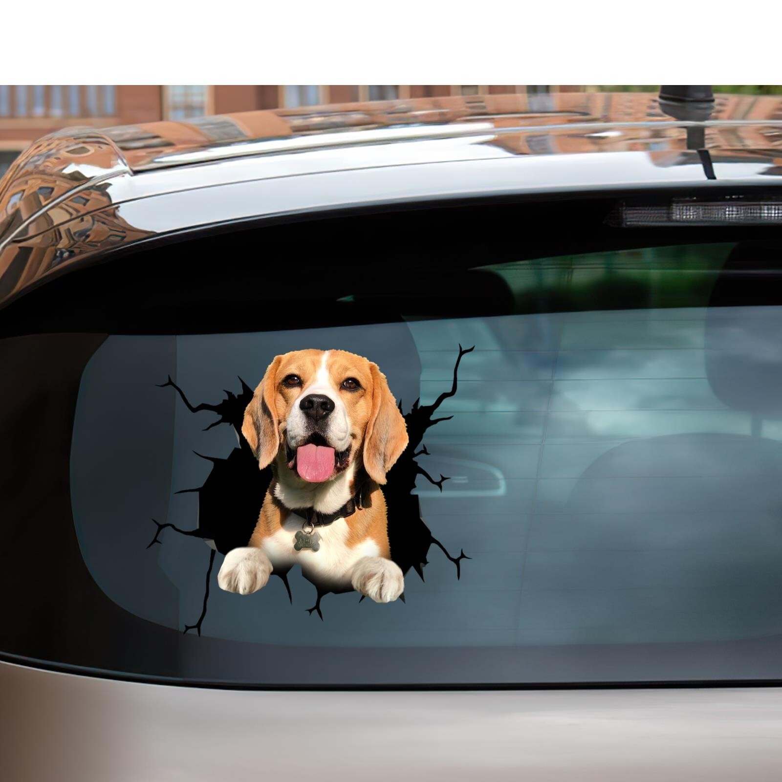 Beagle Bumper Stickers Cars Beagle Dog Gift Funny Face Window Cars Decal