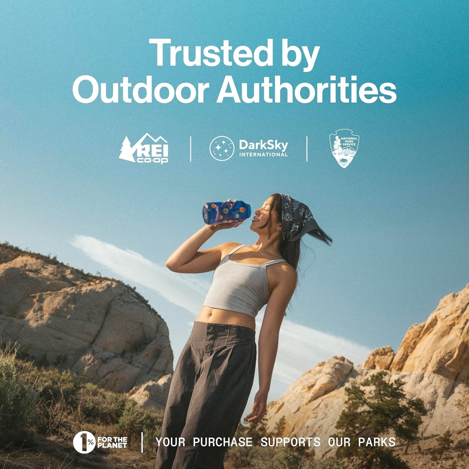 National Parks Sticker Water Bottle 32oz
