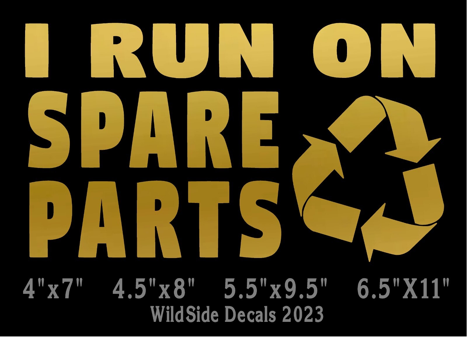I Run On Spare Parts Decal Organ Transplant Vinyl Car Truck Laptop Sticker