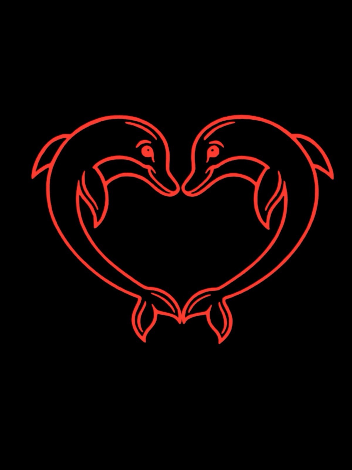 Dolphin love heart Decal for car Windows Laptops most Smooth Surfaces