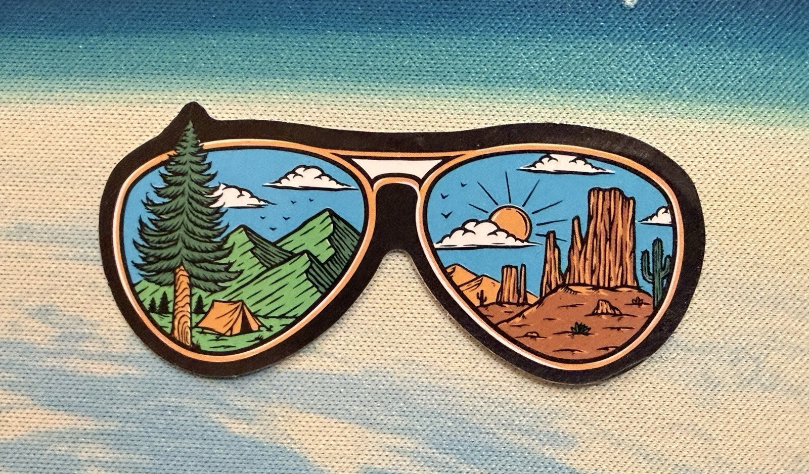 Outdoors Hiking Camping Adventure Nature Mountain Forest Trail Sticker Decal