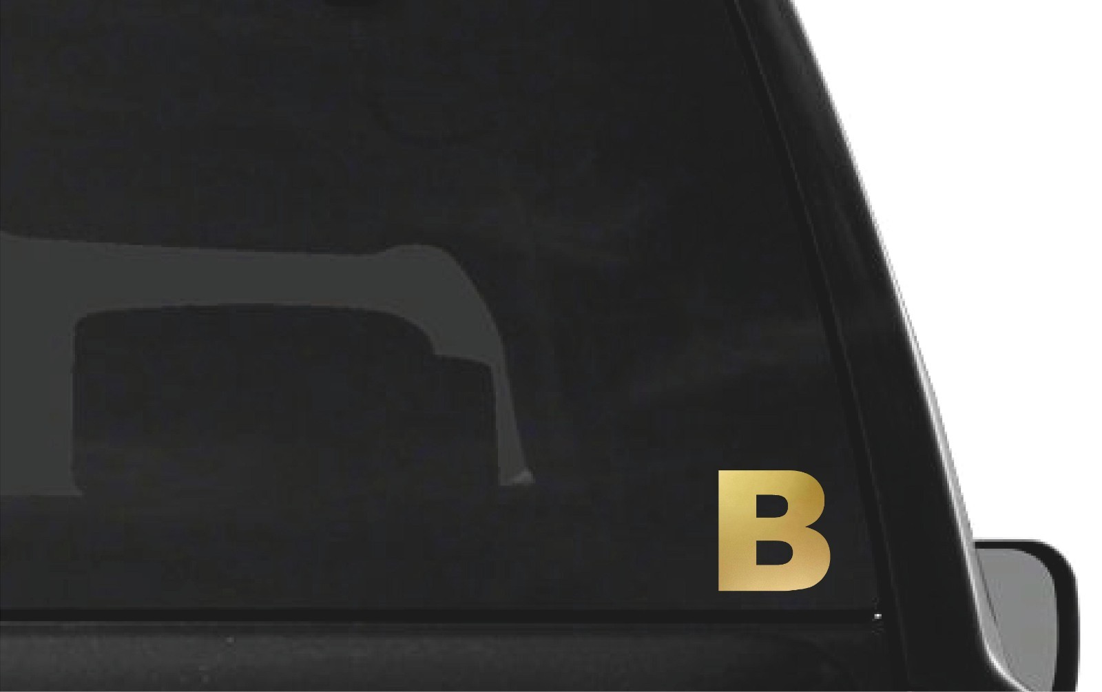 Letter B Initial Arial Black font Vinyl Sticker Decal Monogram Diploma
