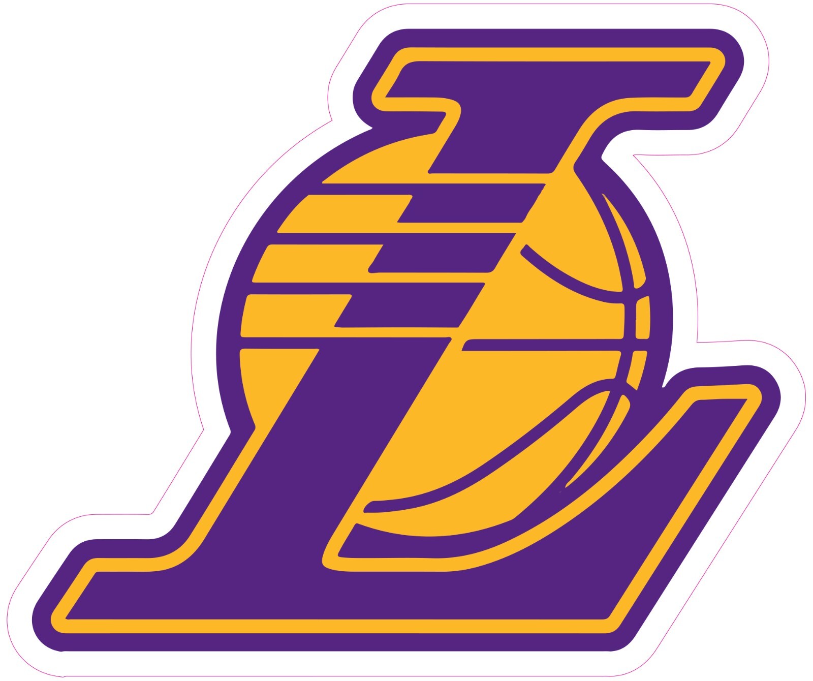 Los Angeles Lakers Basketball Vinyl Decal Sticker Car Truck Bumper Tumbler Mug