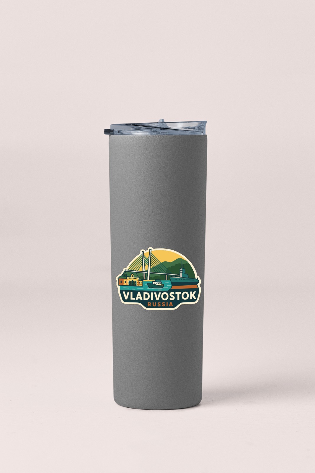 Vladivostok Russia Sticker Decal Vinyl Die-Cut City Skyline Landmark Design