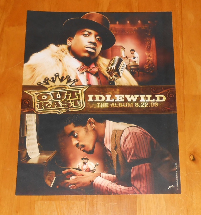 Outkast Idlewild Window Cling Sticker Poster 2006 Original 2004 Promo 8.5×11