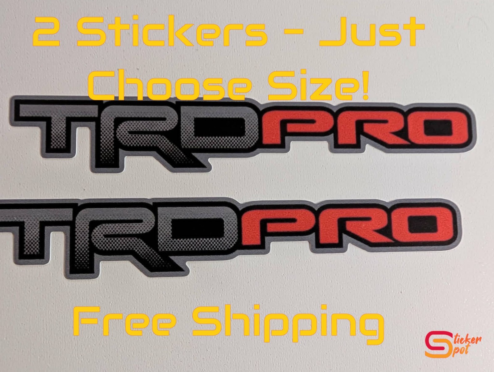 2 Pack of TRD PRO Vinyl Decal Stickers Toyota Racing Development UV Safe USA