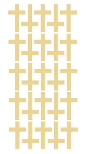 Cross Stickers Sticker Beige Tan Ivory 1.5 Inch DC30-023