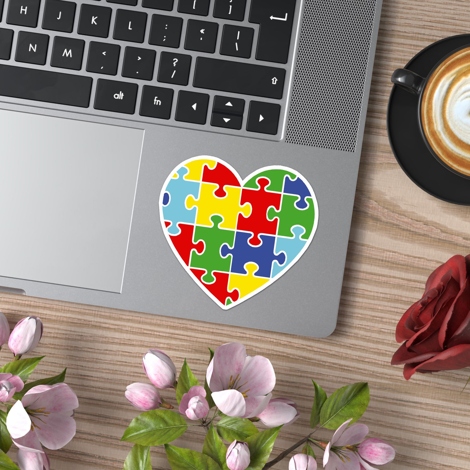 Autism Heart Love – Vinyl Decal Sticker – Car Window Laptop – ebn7747