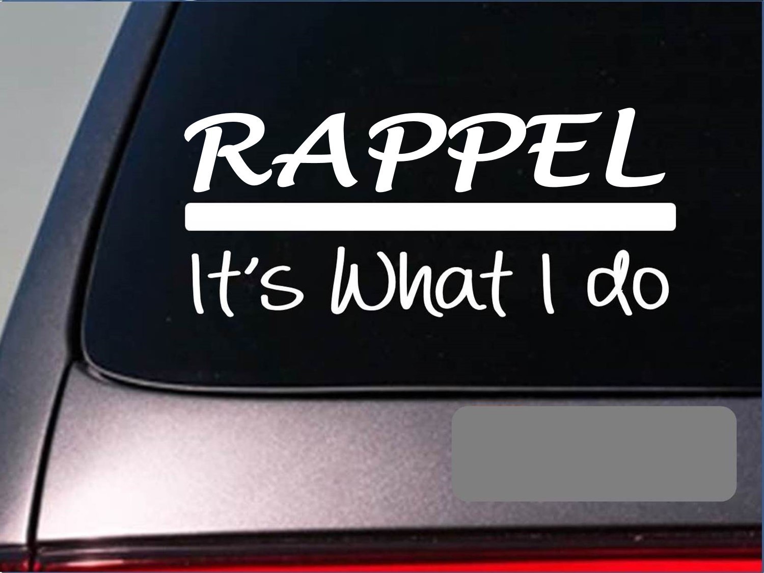 Rappel it's what i do sticker *H280* 8 inch wide vinyl rock climbing