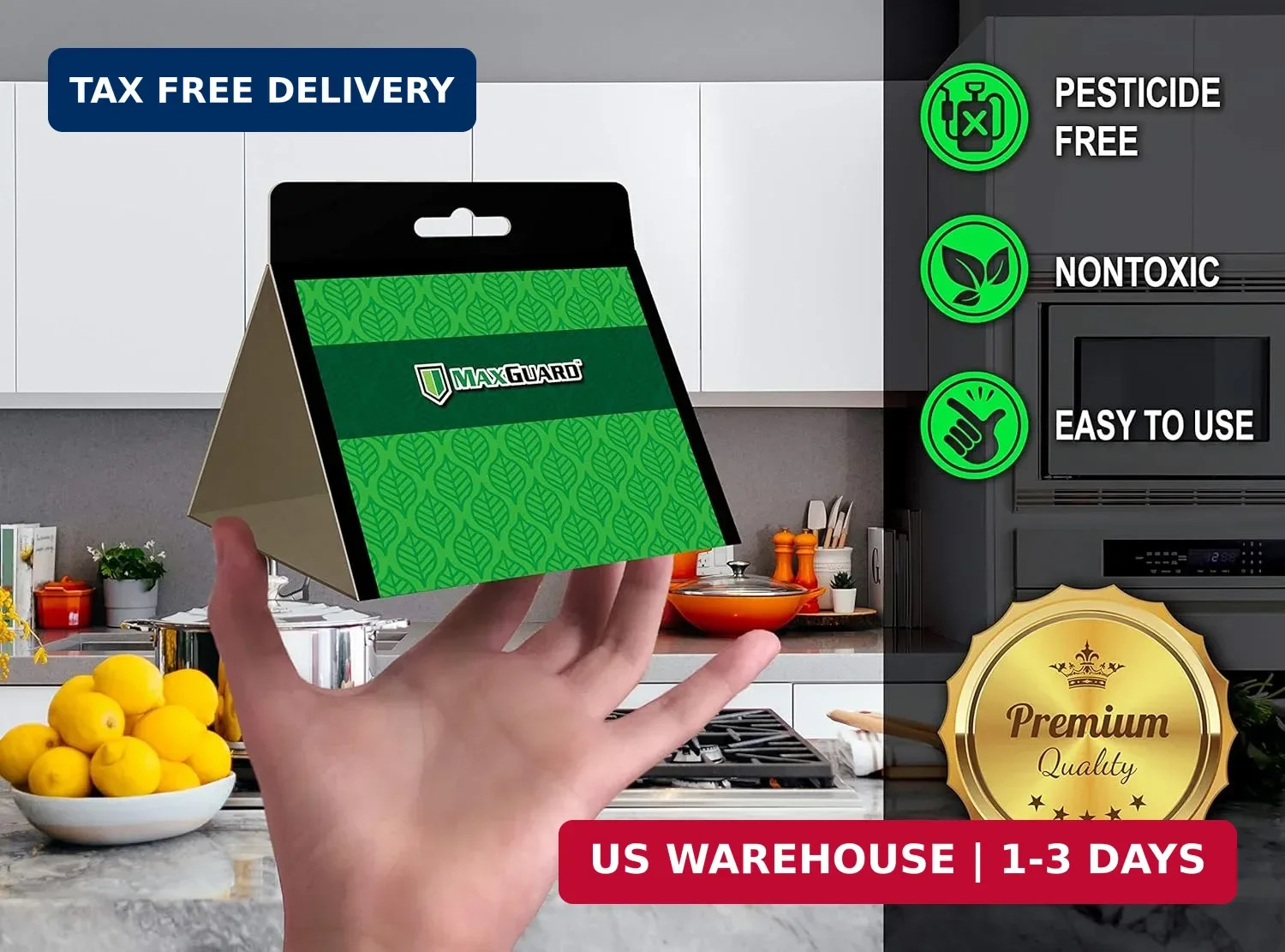 Maxguard Pantry Moth Traps (24 Pack) with Extra Strength Pheromones | Non-Toxic