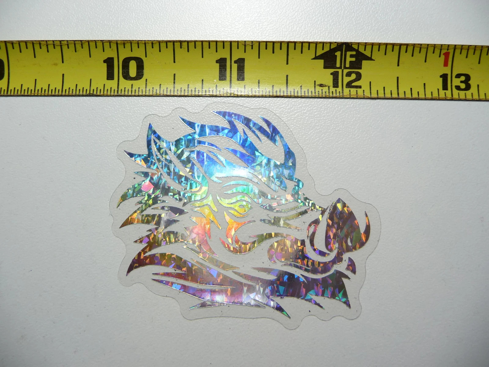 WILD FERAL PIG HOG HOLOGRAPHIC SMALL STICKER DECAL ZOO WILDLIFE FUNNY