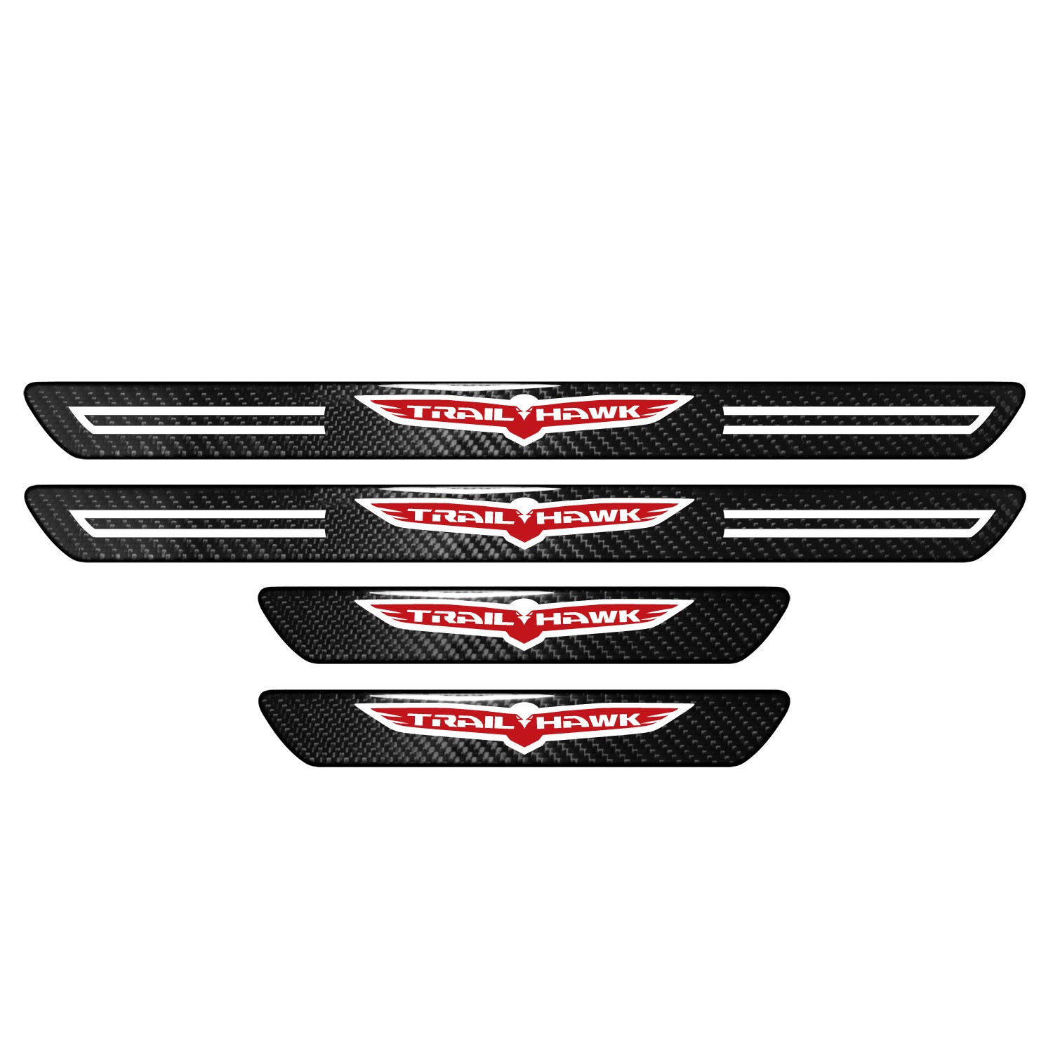 Jeep Trailhawk Real Carbon Fiber 4 Pcs Door Sill Kick Plates