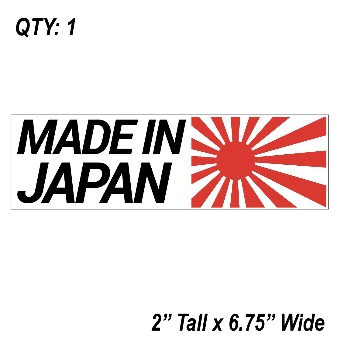 (1) Made in Japan car Sticker Auto Race Drift JDM Decal Boost Tuner Honda Racing