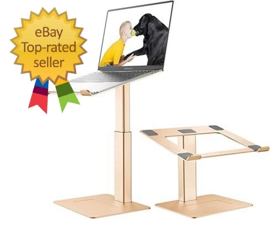 Laptop Stand for Desk, Ergonomic Aluminum Laptop Stand Adjustable Height from…