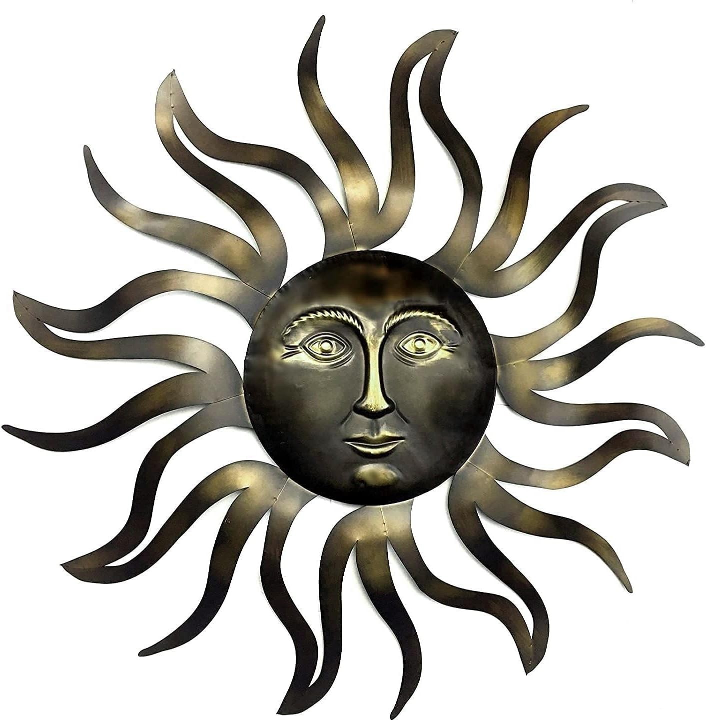 Modern Sun Metal Wall Decor Indoor Outdoor Sculpture