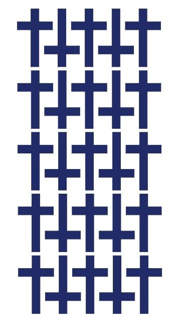 Cross Stickers Sticker Dark Blue 1.5 Inch DC30-065