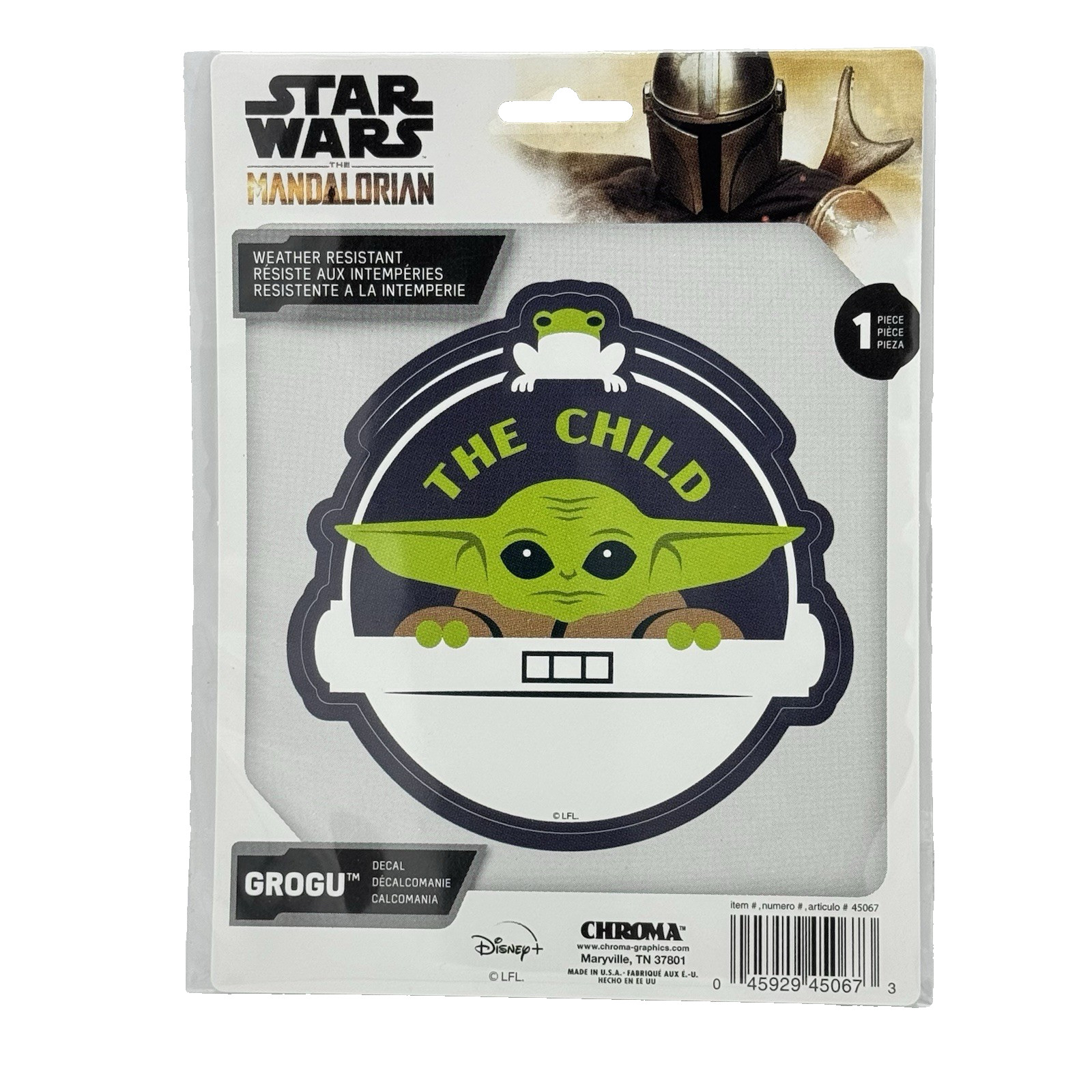 Star Wars Decal Mandalorian The Child Grogu Sticker Baby Yoga NEW Chroma