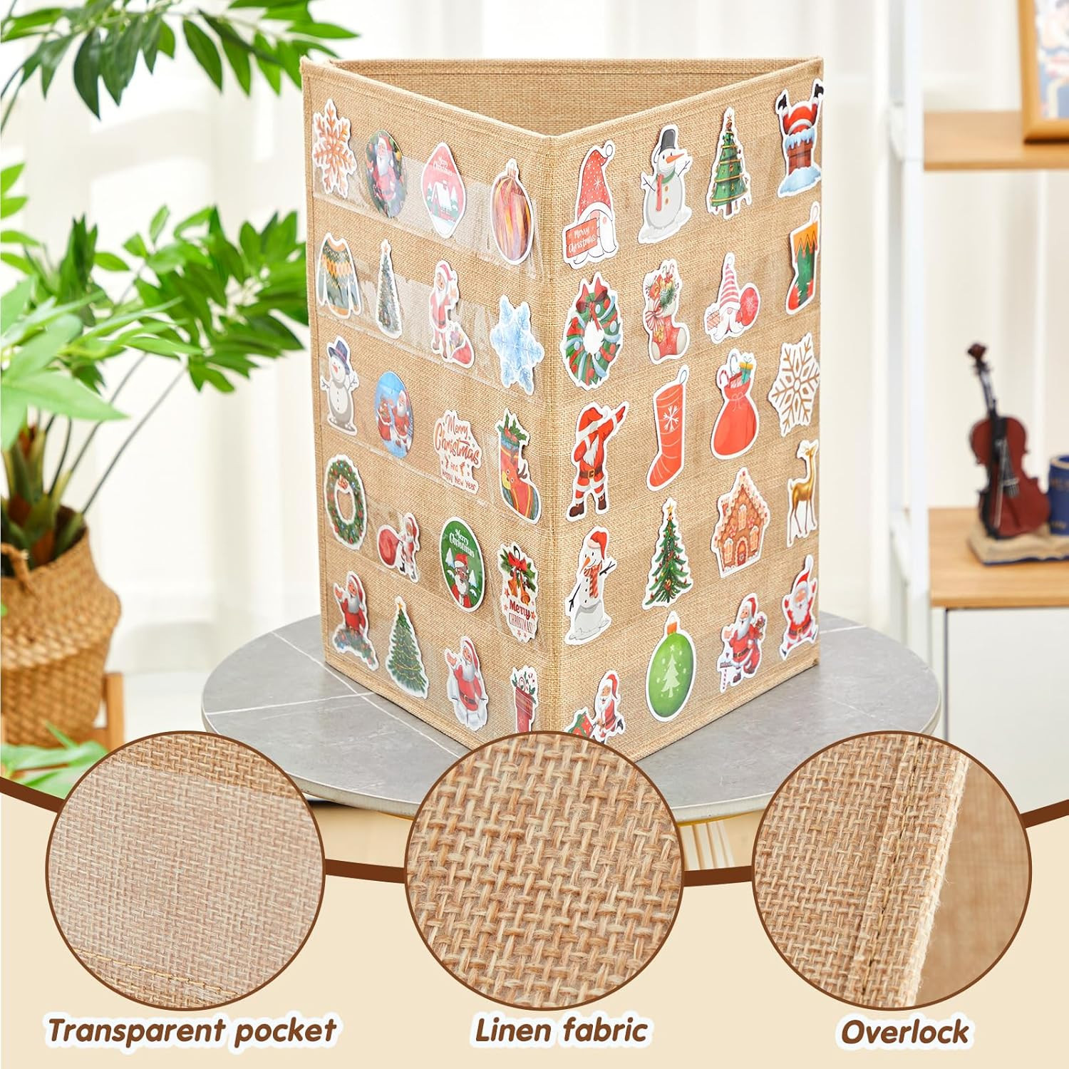 Portable 4" Sticker Display Stand, 5 Layers, No Assembly, 13x17in