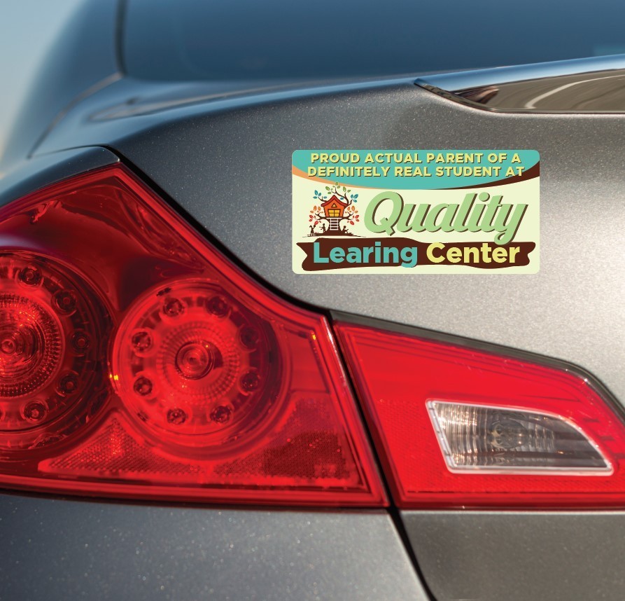 Quality Learing Center Logo Proud Parent Rectangle 4.5" x 2.25" Waterproof