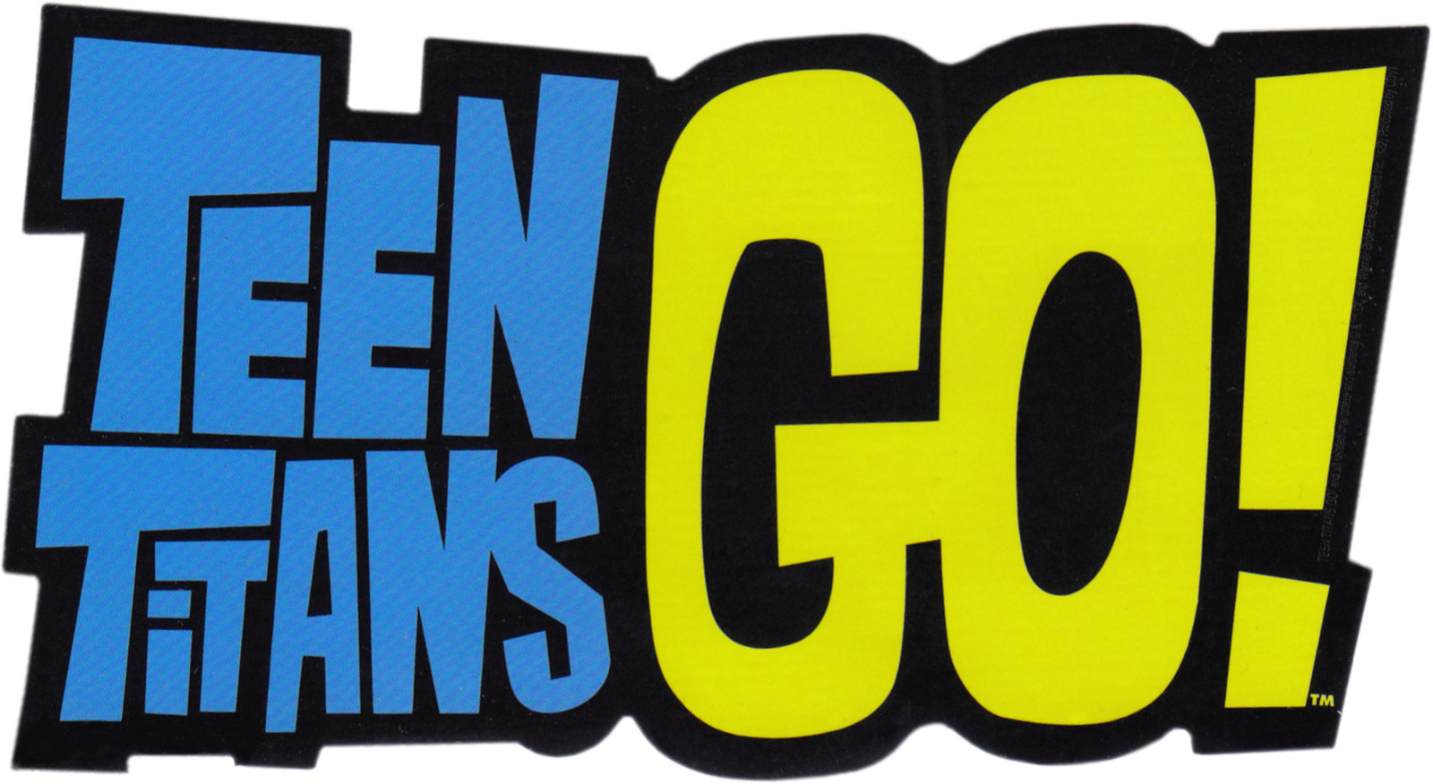 5928 DC Comics' Teen Titans Go! Blue And Yellow Logo 5.5" Die Cut Sticker