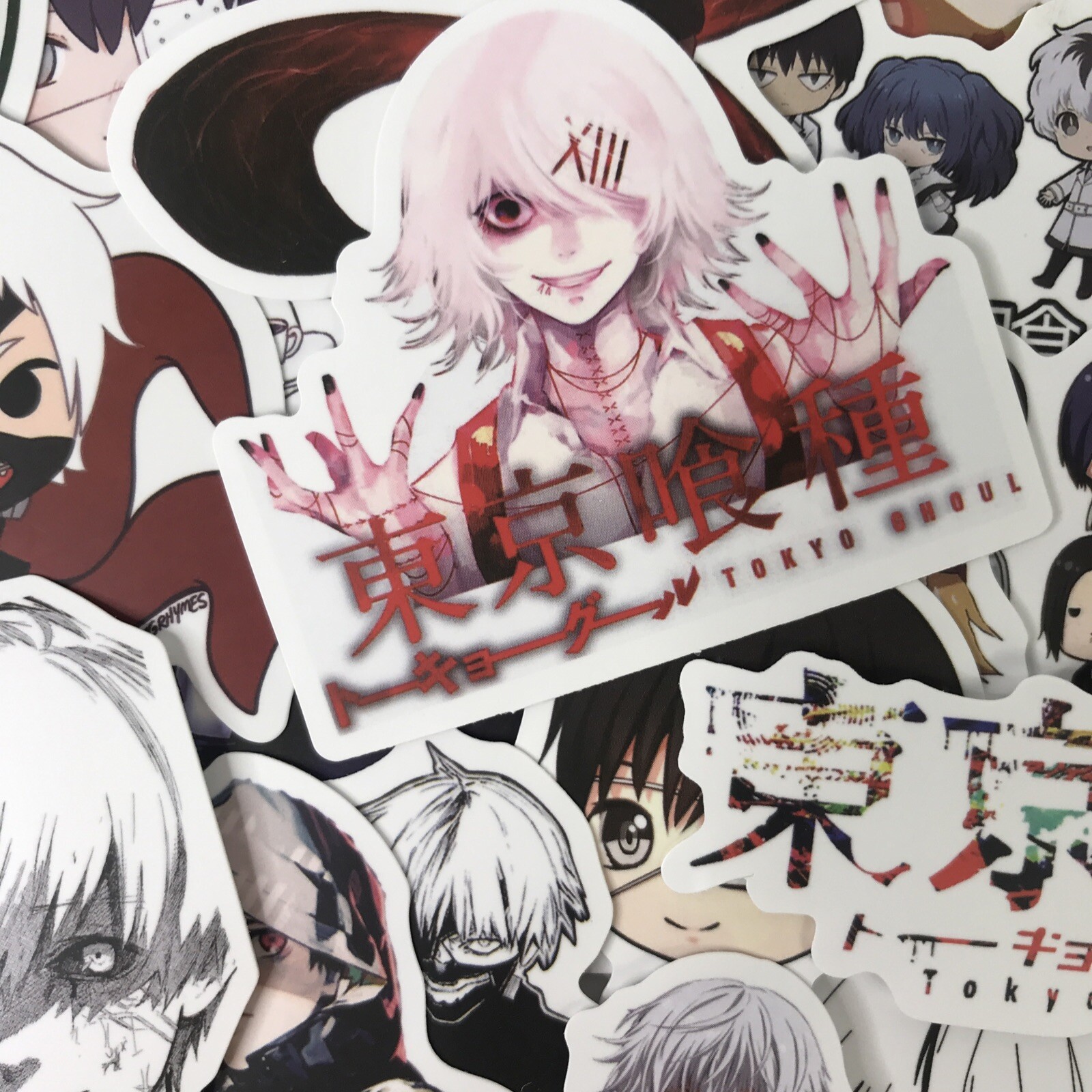 50pc Tokyo Ghoul Dark Fantasy Manga Guitar Laptop Notebook Decal Sticker Pack