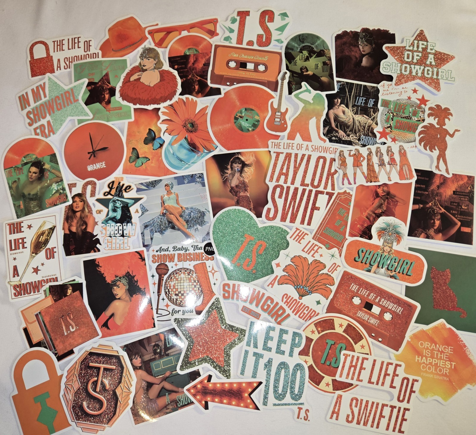 50pc Taylor Swift Stickers "Life of A Show Girl"