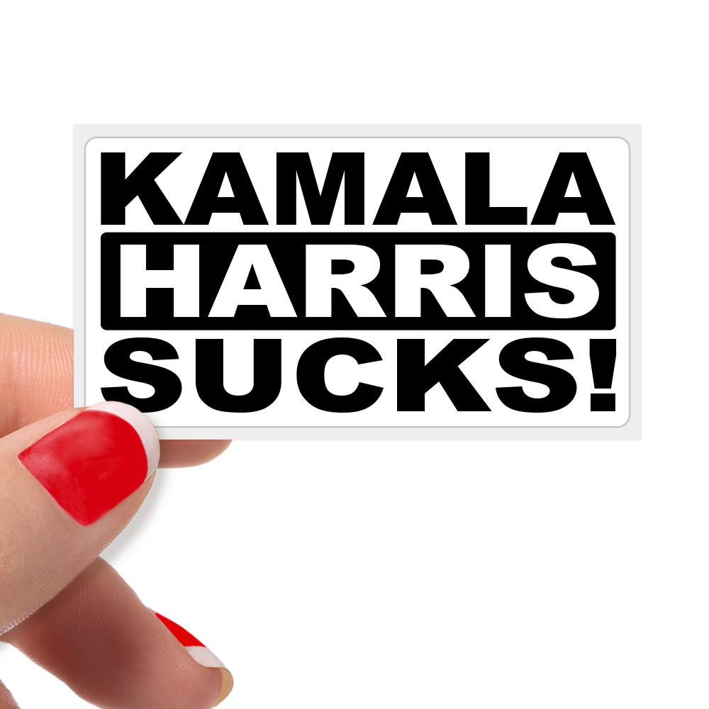 KAMULA HARRIS SUCKS – Anti Democrat – Bulk Protest Statement Gas Pump Stickers