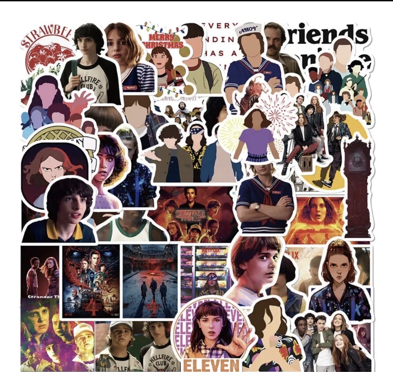 10 Random Stranger Things TV Stickers Car Decals Laptop Binder Free Shipping!
