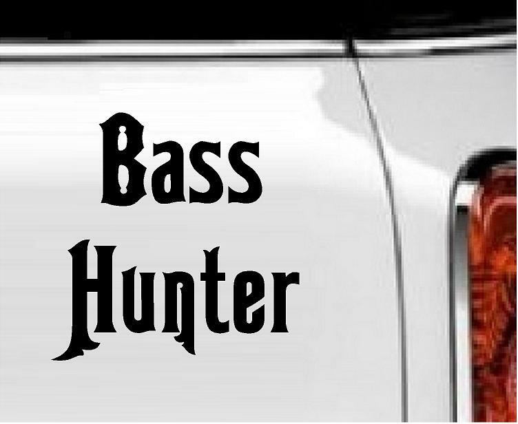 Bass Hunter Vinyl Decal Home Décor 5" x 5"