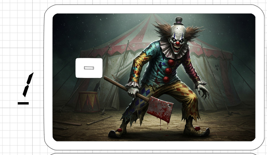 Killer Clown Credit Debit ATM Card Skin Sticker Circus Demon Evil Ghost Knife US