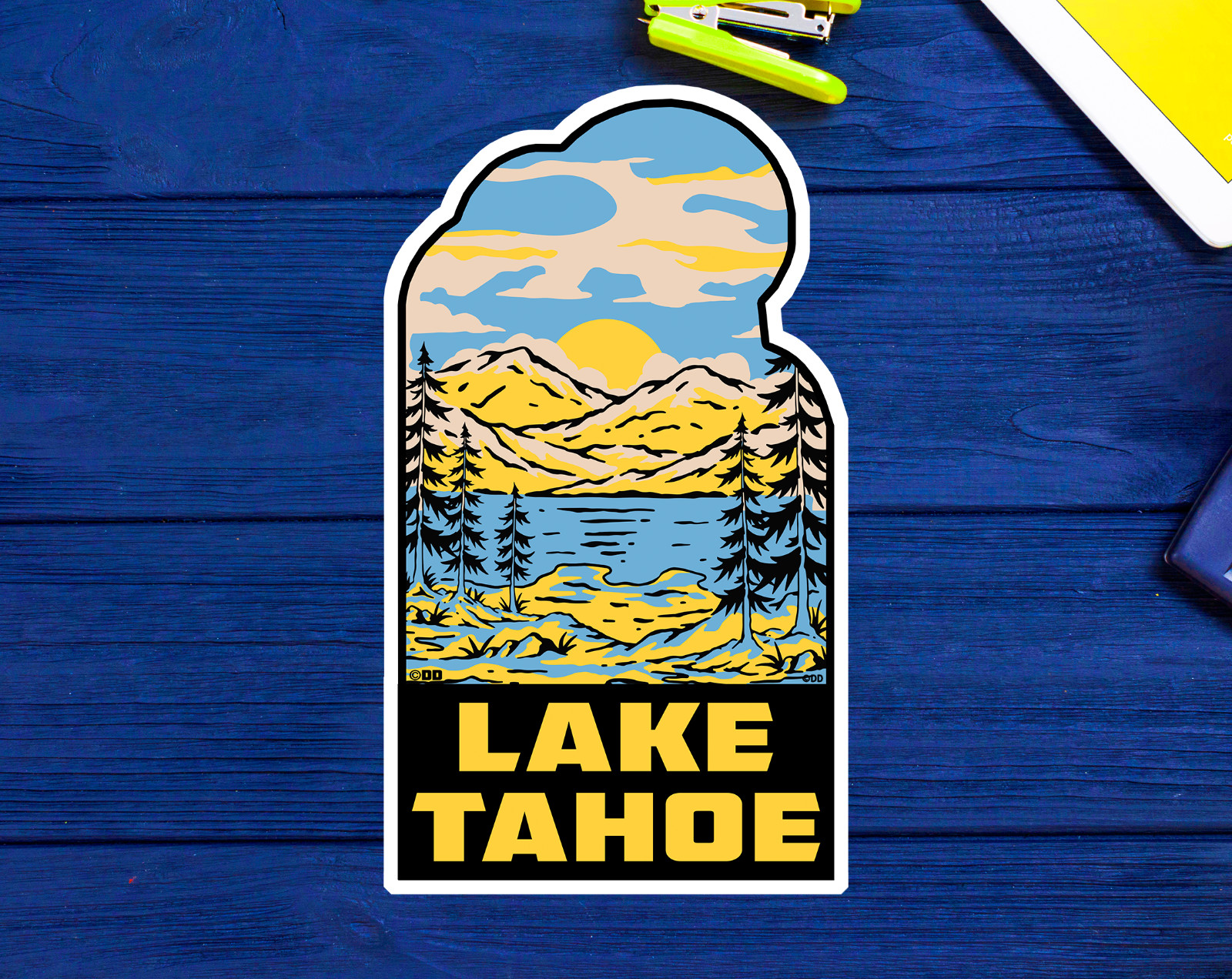 Lake Tahoe Vinyl Decal Sticker 3.75" or 4" California Nevada Vinyl USA