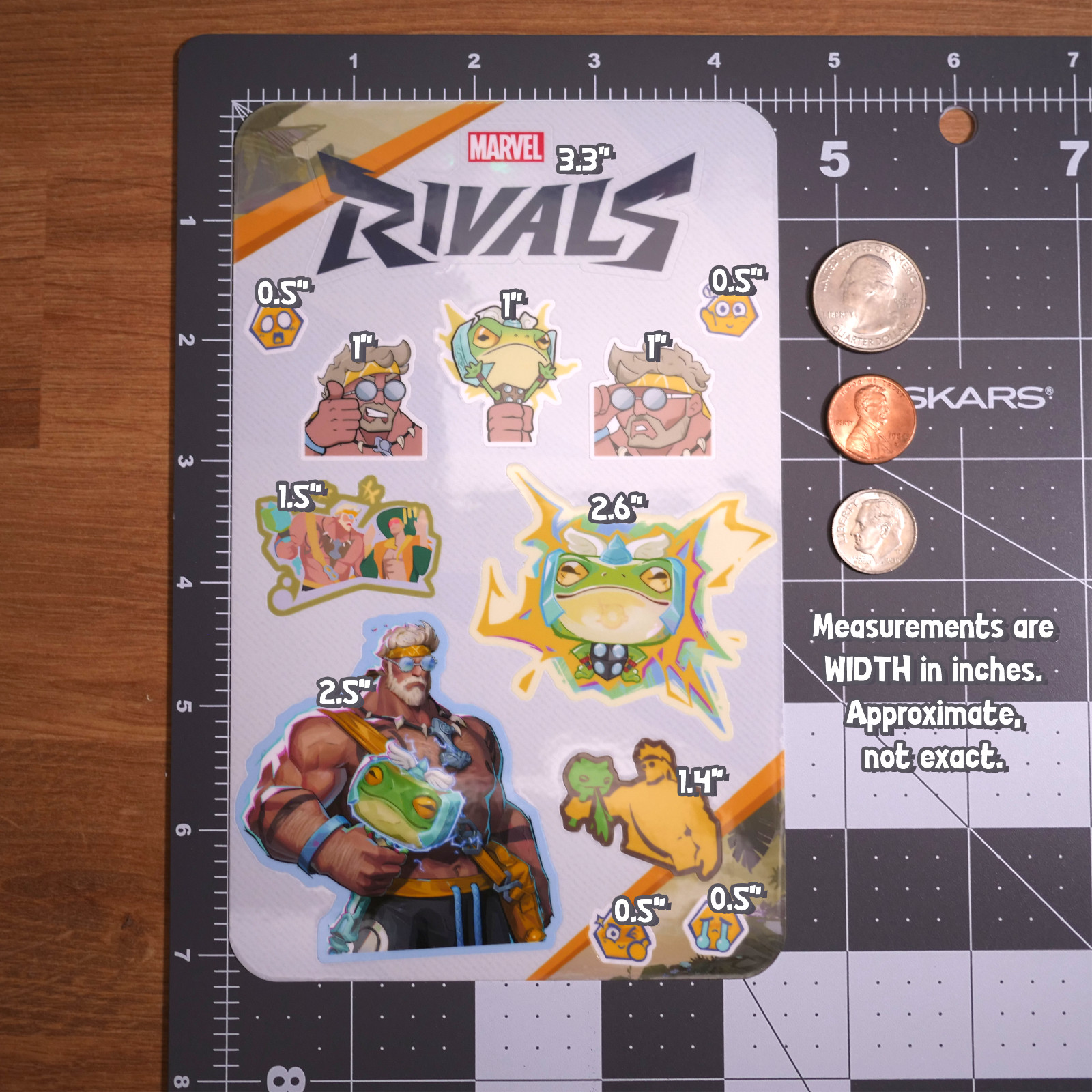 Marvel Rivals Summer Skins Sticker Sheets (Psylocke, Luna Snow, Thor, and Loki)