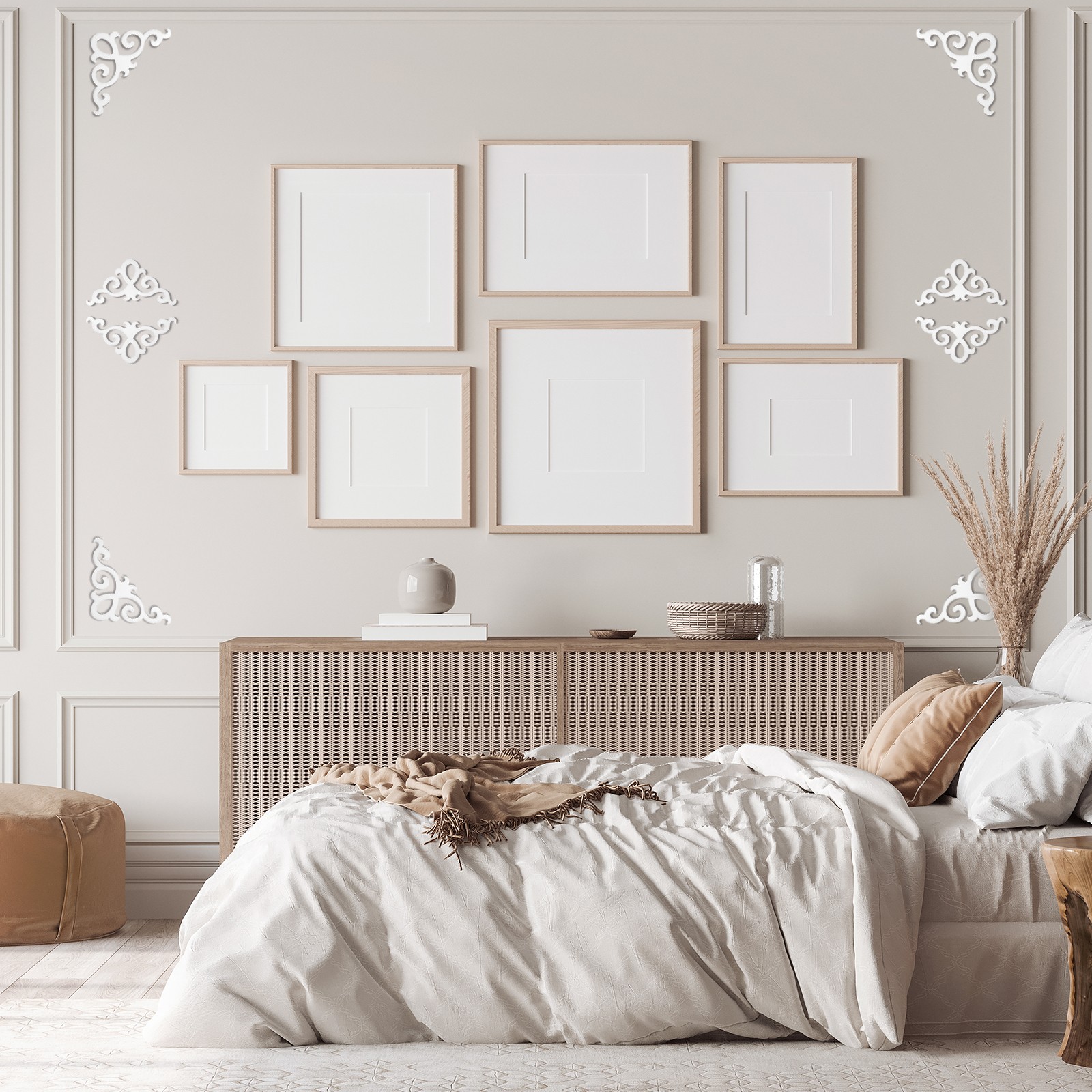 4 Pcs Seif-Adhesive Wall Sticker Mirror Decals for Home, Dark Blue (10x10cm)