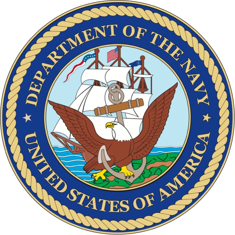 US Department of the Navy (2 small or 1 Large)  Vinyl Decal