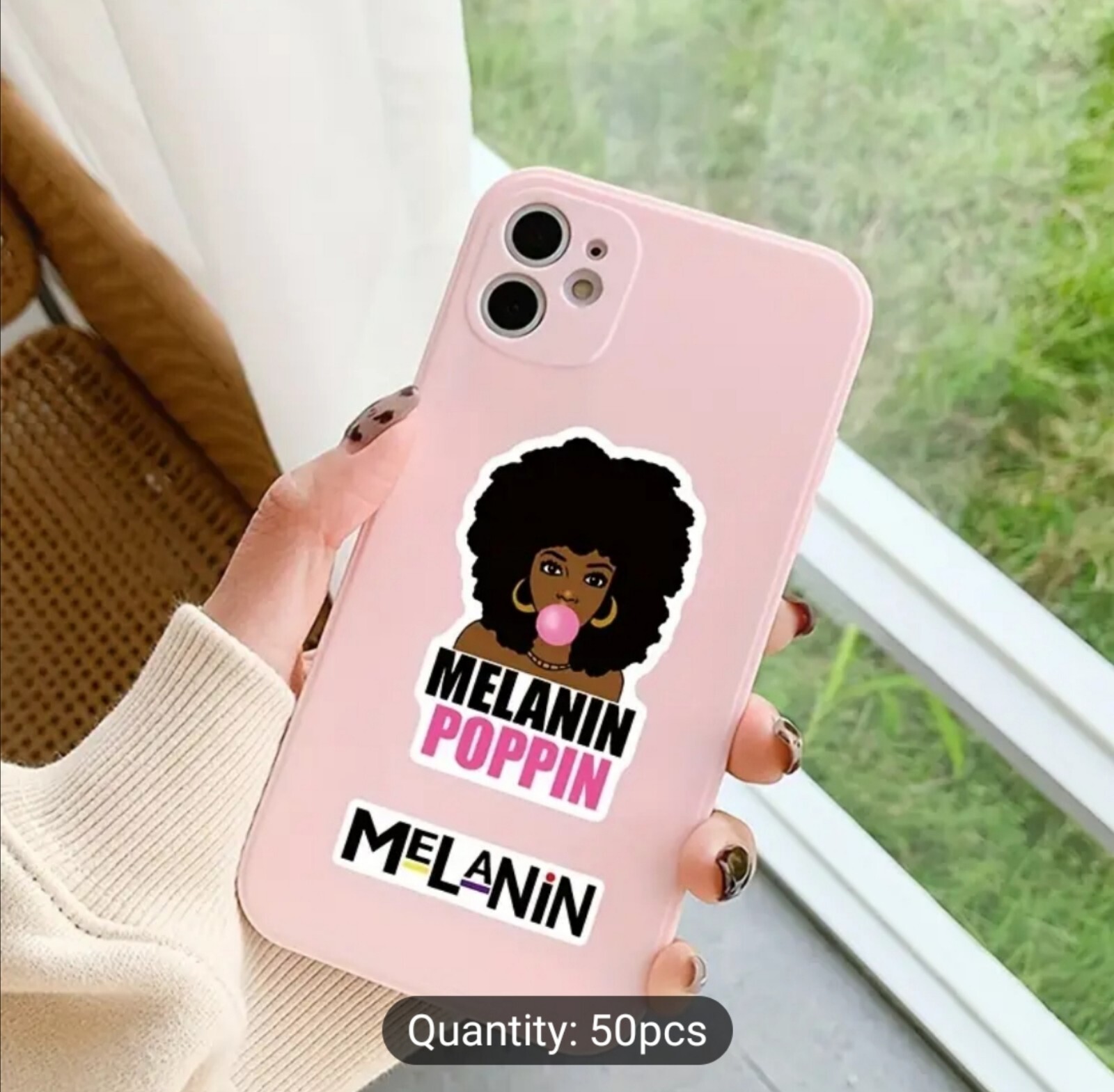 20 PCS Melanin Poppin' Black Girls Women of Color Stickers BRAND NEW