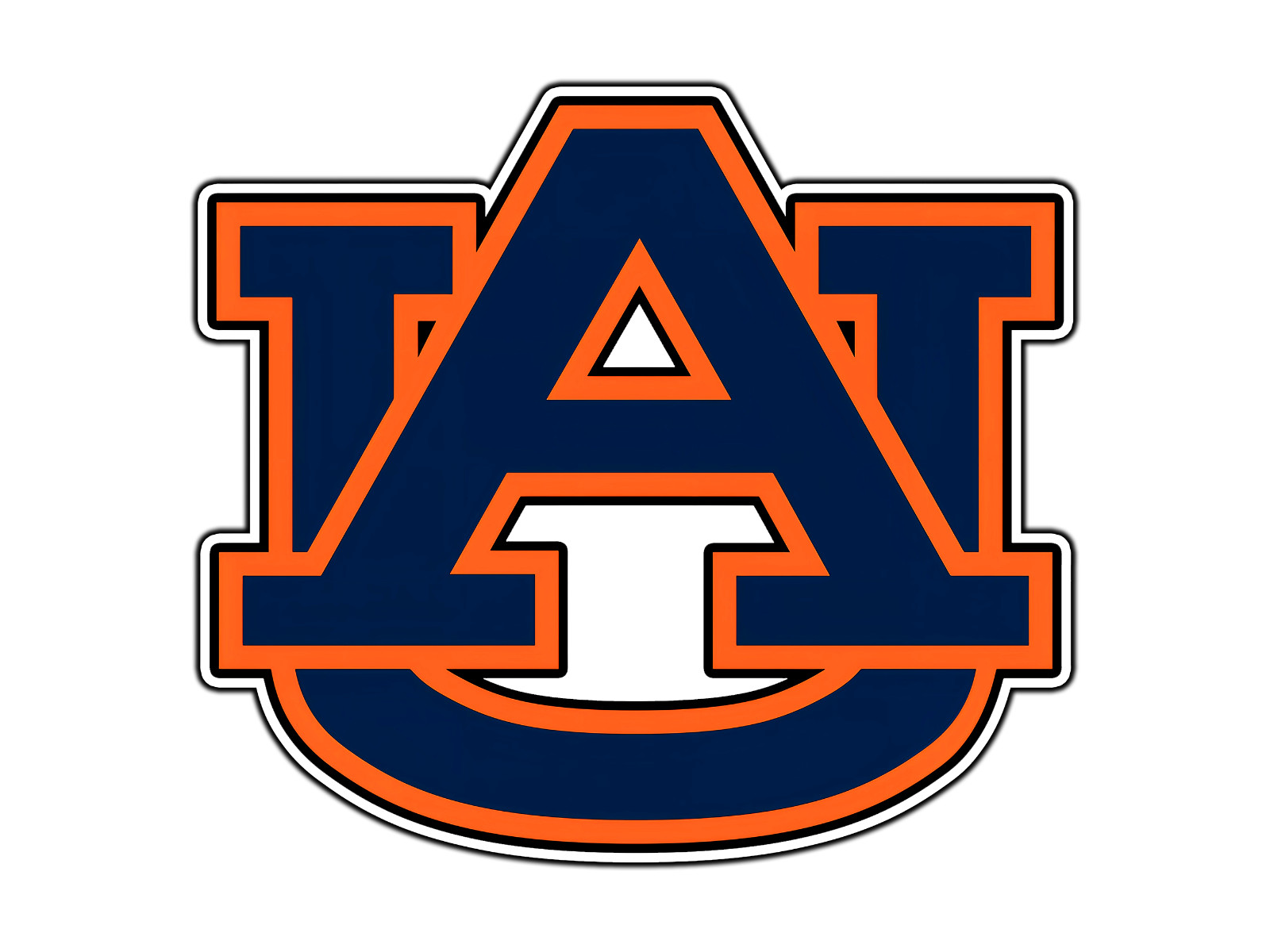 Auburn Tigers Monogram Logo College Sticker Waterproof Vinyl Decal Die-Cut Car