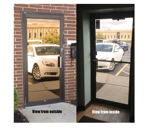 Mirrored Bronze Privacy Window Film, 48" x 100 ft