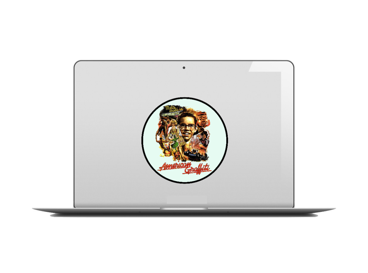 Movie – American Graffiti – 4" Vinyl Decal Handmade Vehicle Decor Laptop Cooler