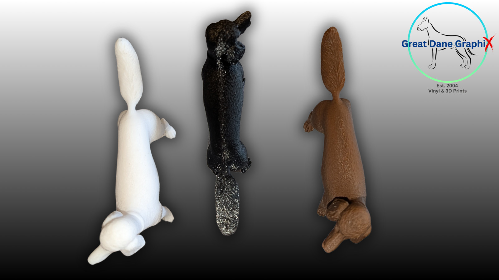 Poodle Figure & Decal Set – 3D Printed – Paintable DIY Dog Art Combo Set