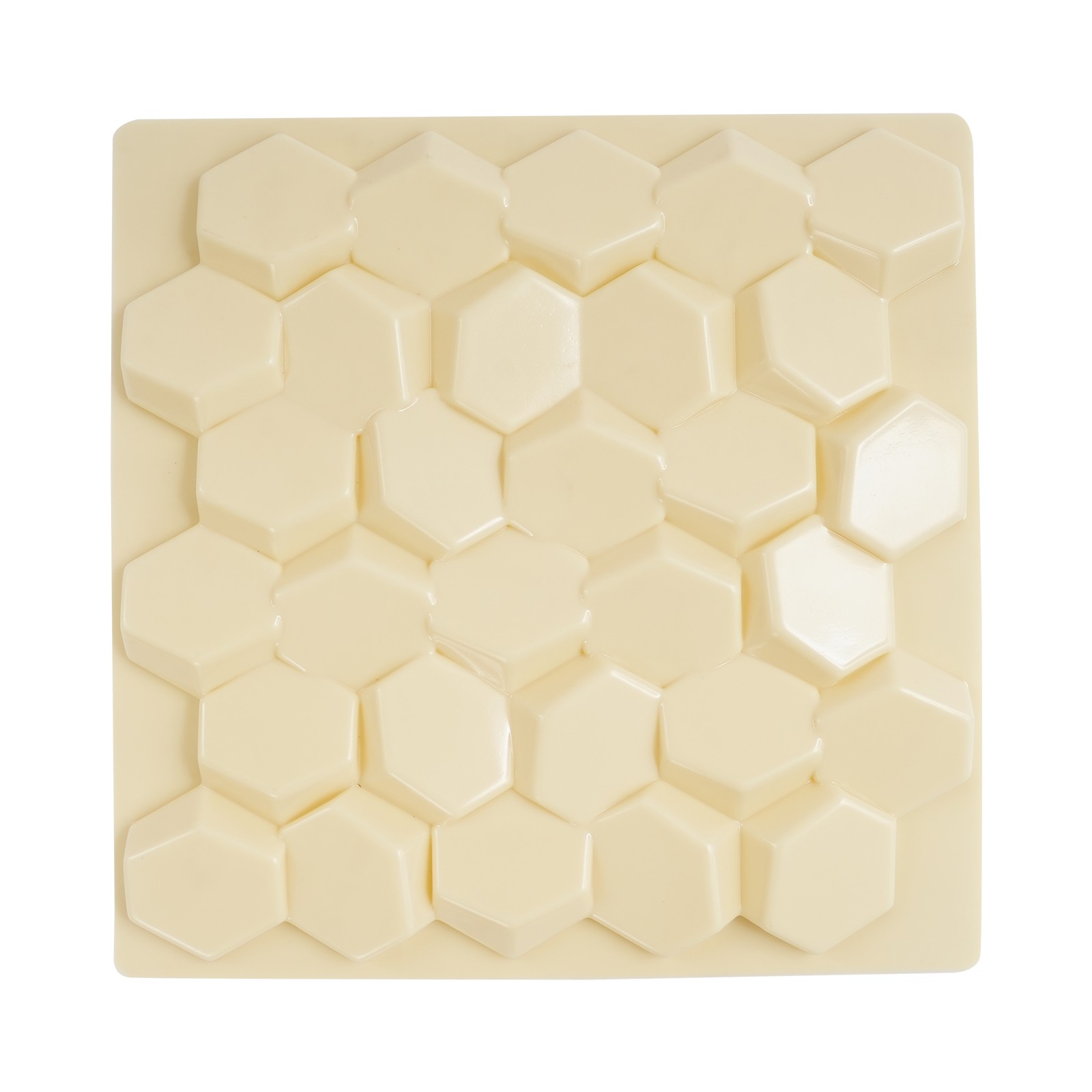 Beige 21.3" x 21.3" 3D Honeycomb Tile Brick Wall Sticker Waterproof Wall Panels