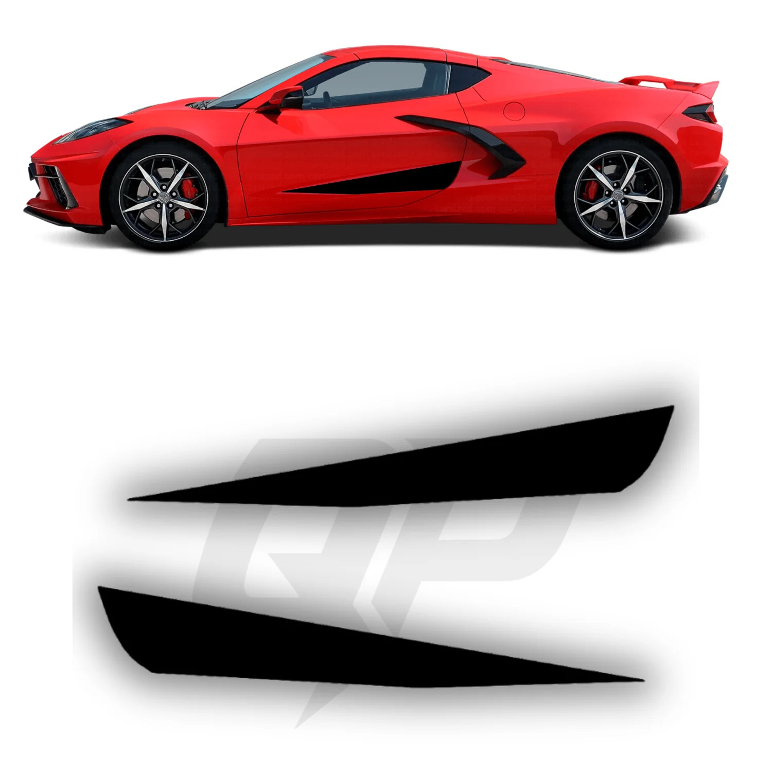 Aftermarket Chevrolet Corvette C8 Lower Stripe Kit Decal Set