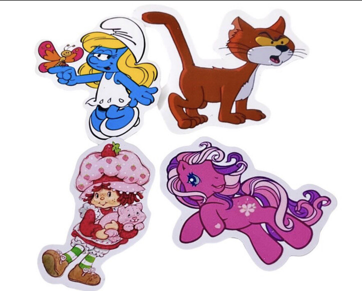 Saturday Morning Cartoons 1980s Stickers Classic 20 Pack He-Man Thundercats Jem