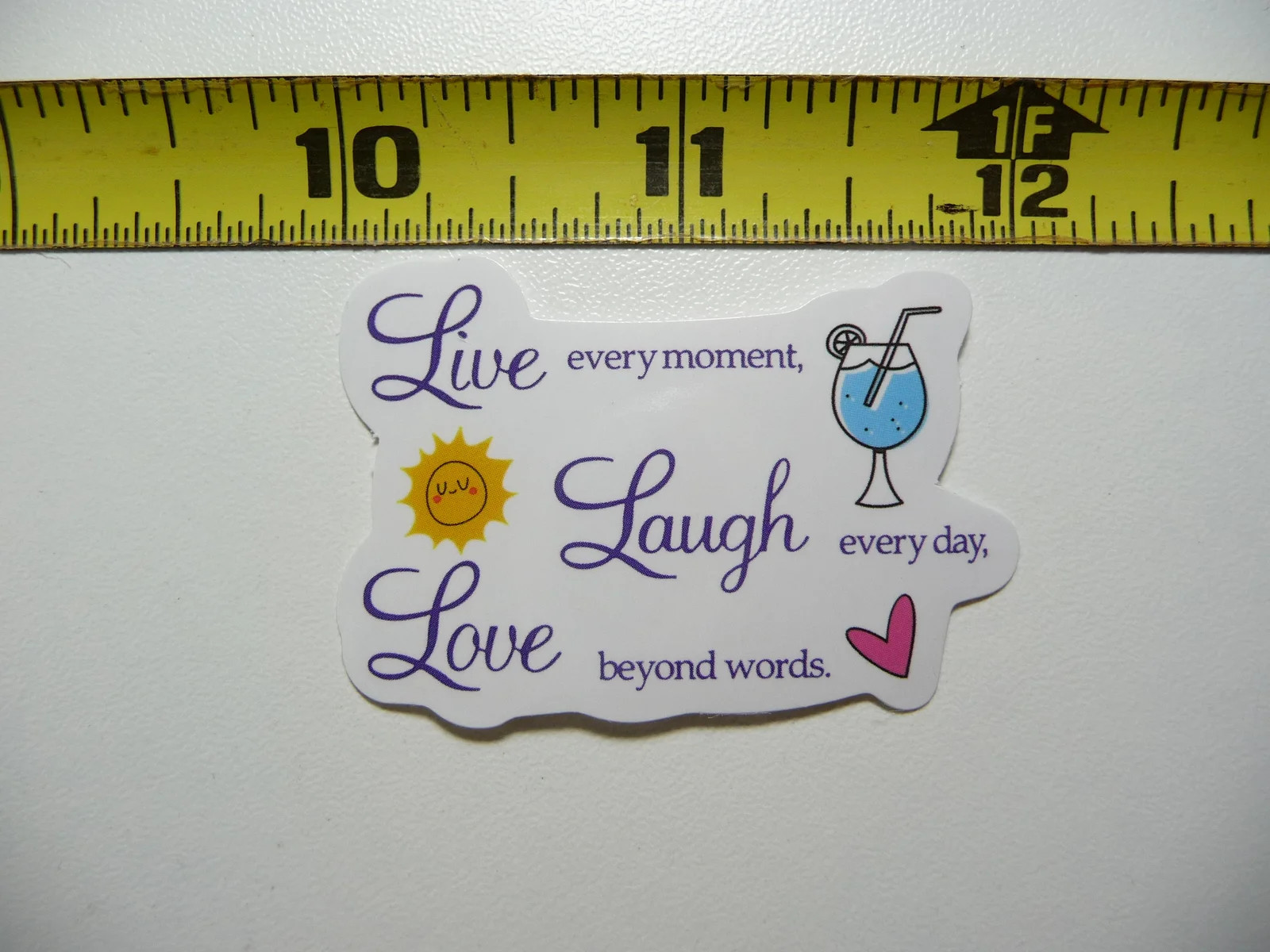 LIVE MOMENT LAUGH LOVE WORDS POSITIVE SMALL STICKER DECAL MOTIVATIONAL MOTIVATE