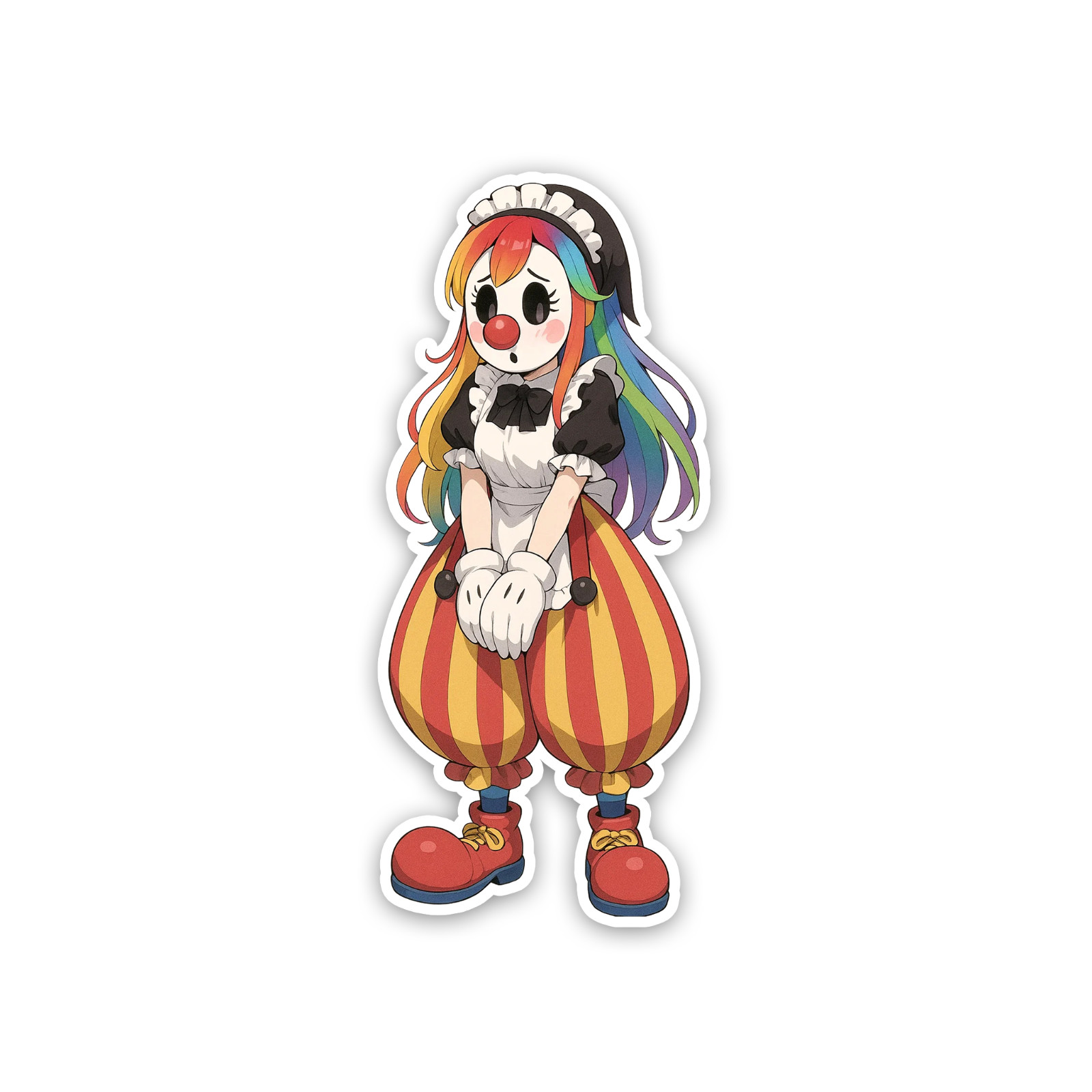 Abstract Clown Cartoon Sticker 4 inch Vinyl Decal Original Artwork Wateproof