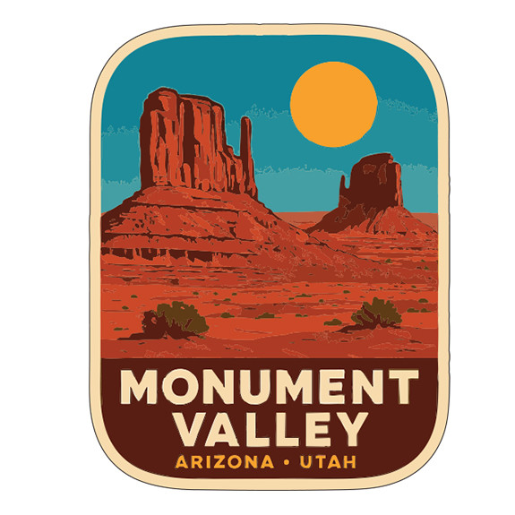 Monument Valley Arizona Utah Sticker Decal Vinyl Die-Cut Symbolic Landmark