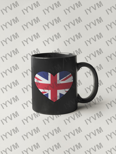 United Kingdom Flag Heart Sticker Decal